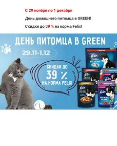 Акционная газета Green, действующая с 2024-11-29 по 2024-12-01.