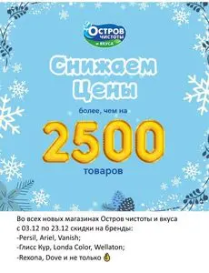 Акционная газета Остров чистоты, действующая с 2024-12-04 по 2024-12-23.