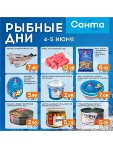 Акционная газета Санта, действующая с 2025-06-04 по 2025-06-05.