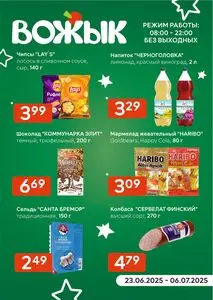 Акционная газета Вожык, действующая с 2025-06-23 по 2025-07-06.