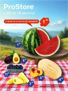 Акционная газета Prostore, действующая с 2025-08-05 по 2025-08-18.