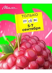 Акционная газета Мила, действующая с 2025-09-05 по 2025-09-07.