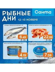 Акционная газета Санта, действующая с 2025-11-12 по 2025-11-13.