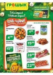 Акционная газета Грошык, действующая с 2025-12-22 по 2026-01-04.