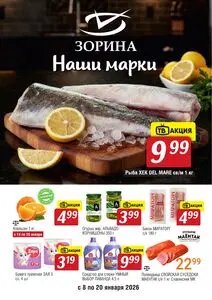 Акционная газета Зорина, действующая с 2026-01-08 по 2026-01-20.