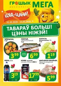 Акционная газета Грошык, действующая с 2026-02-02 по 2026-02-15.