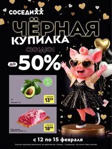 Акционная газета Соседи, действующая с 2026-02-12 по 2026-02-15.