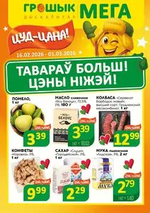 Акционная газета Грошык, действующая с 2026-02-16 по 2026-03-01.