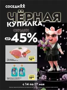 Акционная газета Соседи, действующая с 2026-05-14 по 2026-05-17.