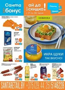 Акционная газета Санта, действующая с 2026-06-17 по 2026-06-30.