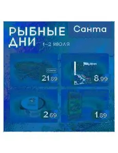 Акционная газета Санта, действующая с 2026-07-01 по 2026-07-02.