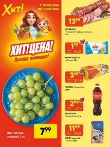 Акционная газета Хит! Экспресс, действующая с 2026-08-03 по 2026-08-16.