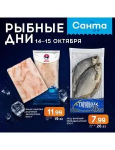 Акционная газета Санта, действующая с 2026-10-14 по 2026-10-15.